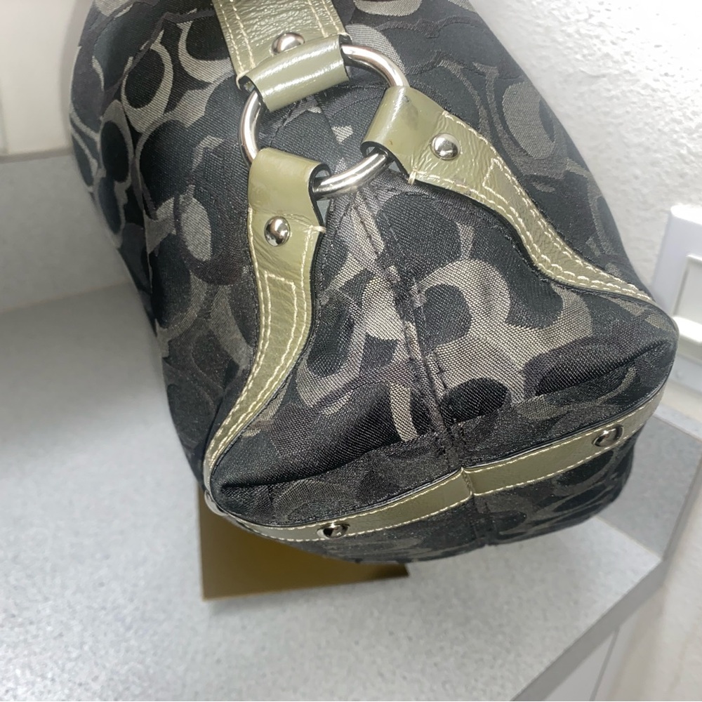 Coach Carly Large Multi Silver/Black Hobo Bag GUC - Picture 5 of 16